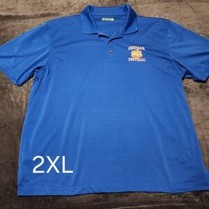 Blue Polo Shirt with Embroidered Logo